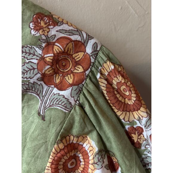 NEW with Tags Victoria Dunn Block Print Peasant Blouse Top - Picture 6 of 11